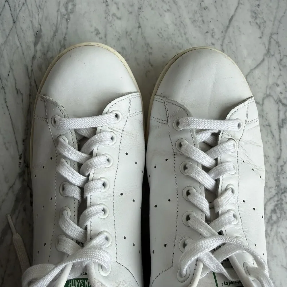 Adidas Men’s Stan Smith Sneakers White M20605 Tennis Leather Low Top Lace Up 10